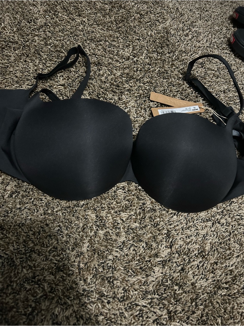 SKIMS Black Smooth Molded Pushup Bra